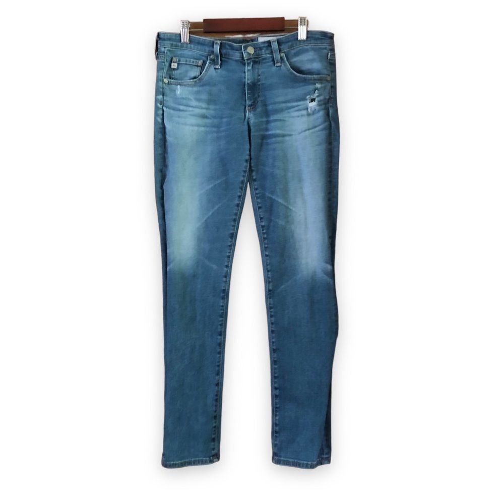 Ag Adriano Goldschmied The Stilt Cigarette Leg Jeans Distressed Size 29 AG-31395